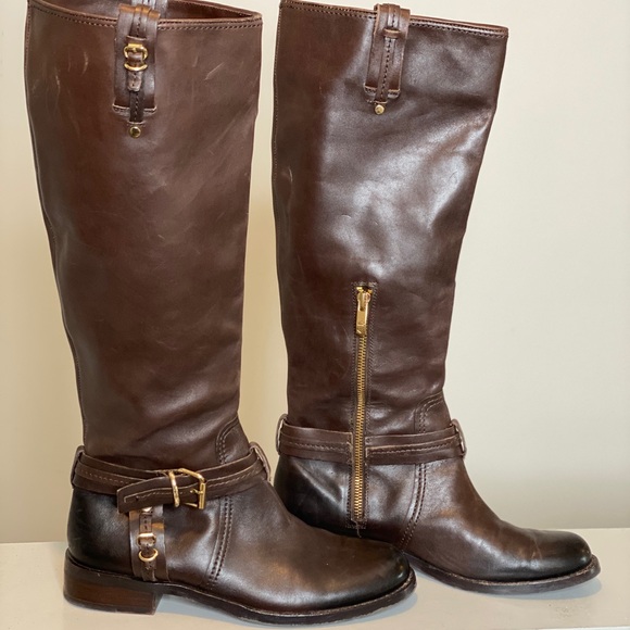 Vince Camuto Kabo Brown Leather Riding 